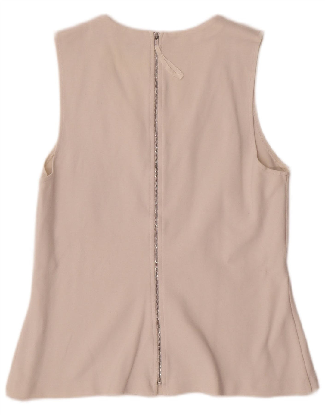 J. Crew Dame ærmeløs bluse Top UK 12 Medium White Bomuld