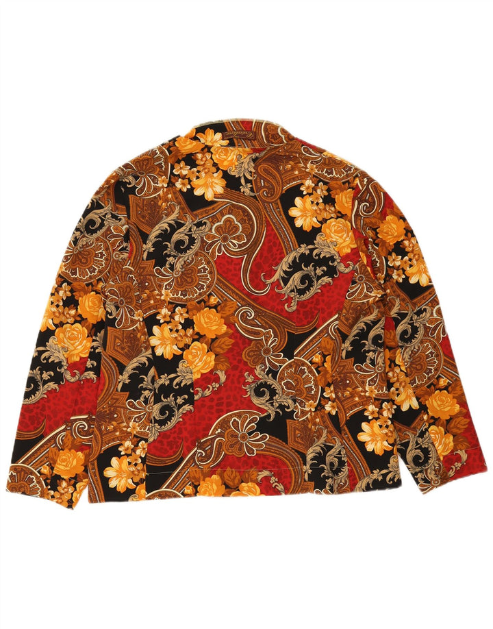 Vintage dame 5-knaps blazerjakke UK 16 Stor flerfarvet Paisley