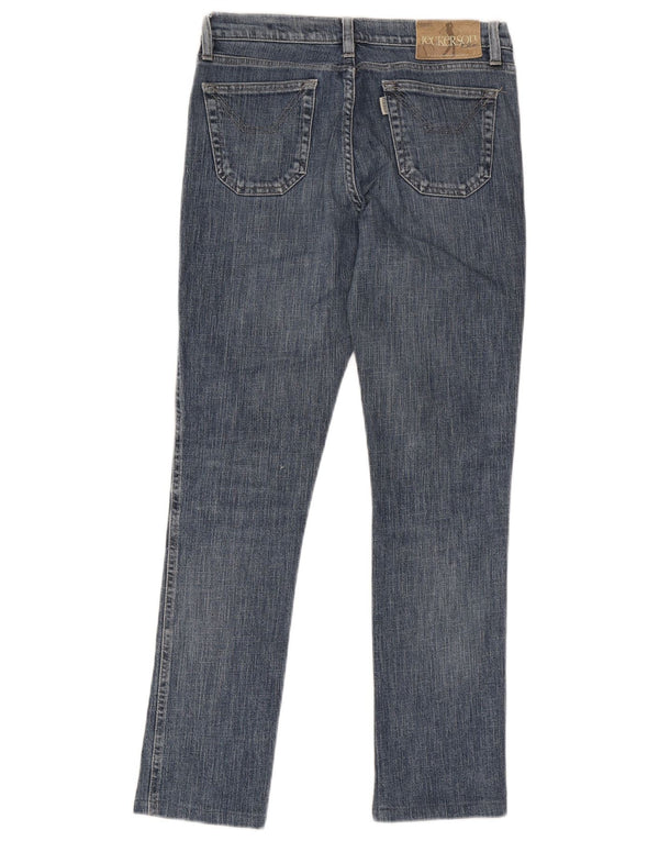 Jeckerson Dame Slim Jeans W29 L28 Blå Blomster Bomuld