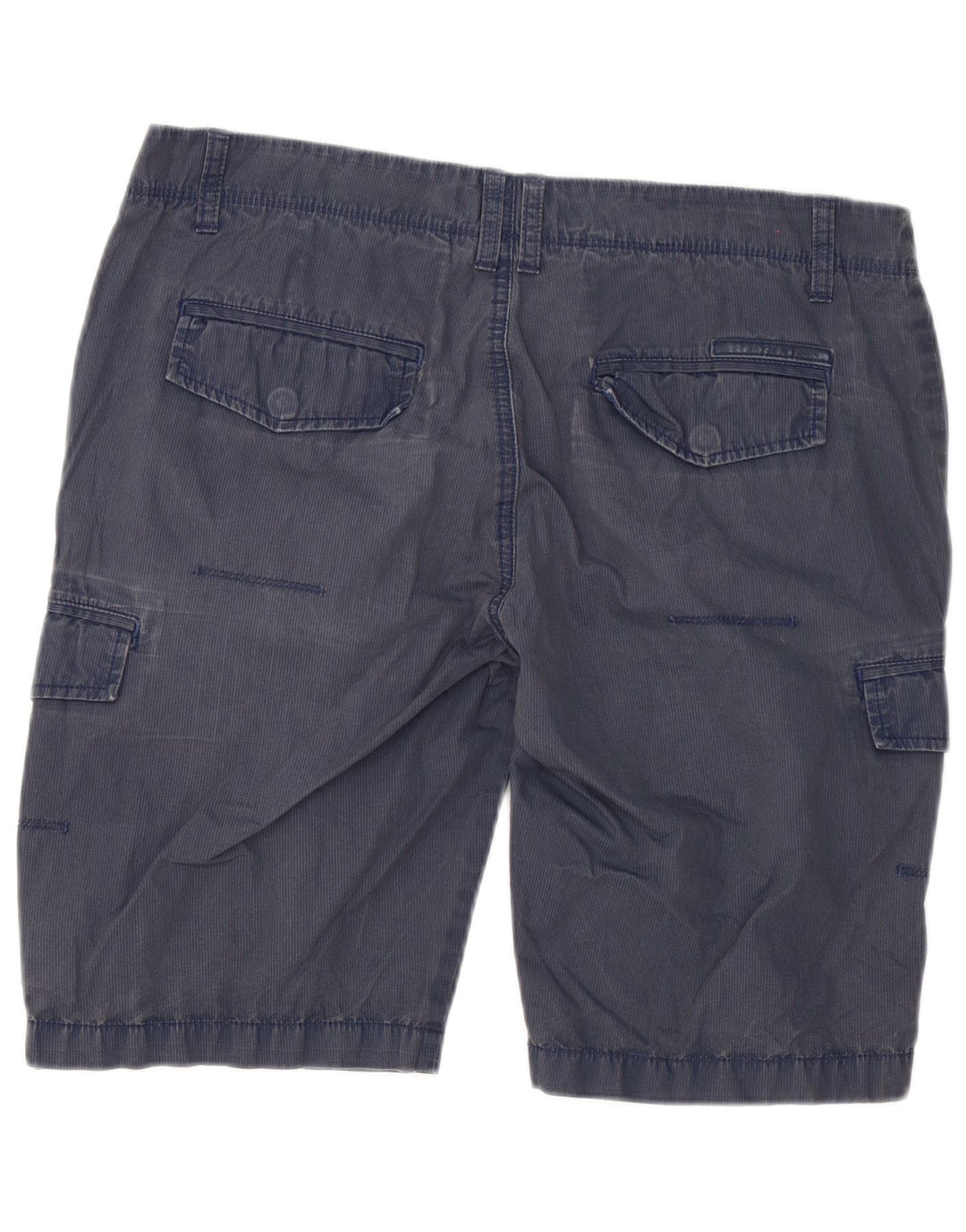 Calvin Klein Herre Cargo Shorts W33 Mellem marineblå nålestribet bomuld