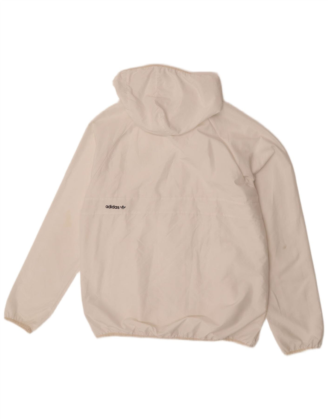 Adidas Herre Climalite Hooded Windbreaker Jacket UK 40 Large White Polyester