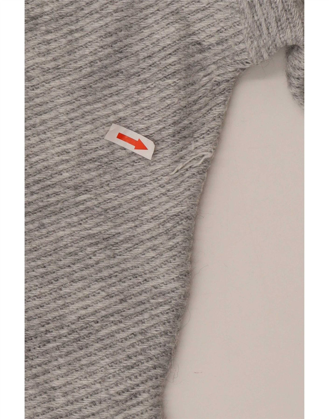 Zara Dame Asymmetrisk Oversized V-hals Jumper Sweater UK 10 Small Grey