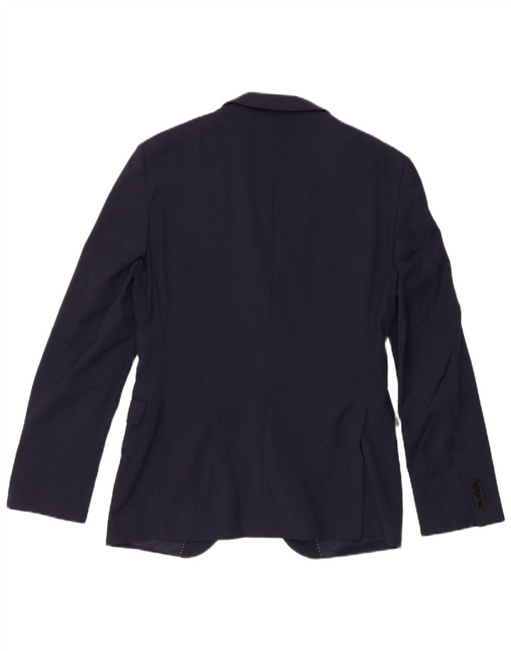 Dkny Herre Slim Fit 2 Button Blazer Jacket UK 38 Medium Navy Blue Wool