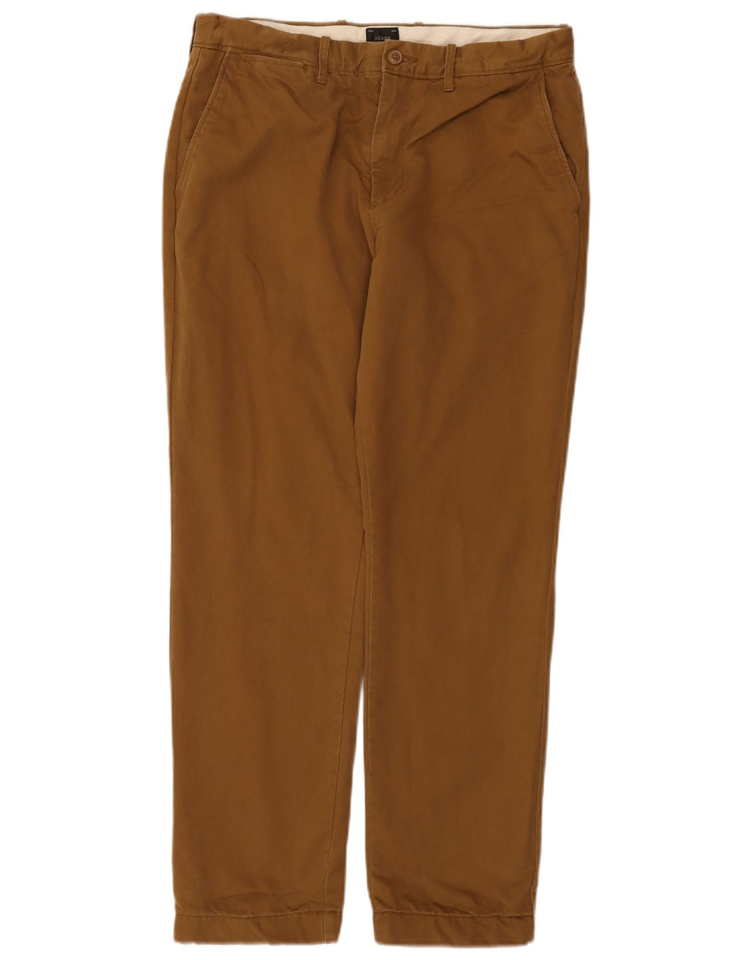 J. CREW Straight Chino-bukser til mænd W32 L30 Beige Bomuld