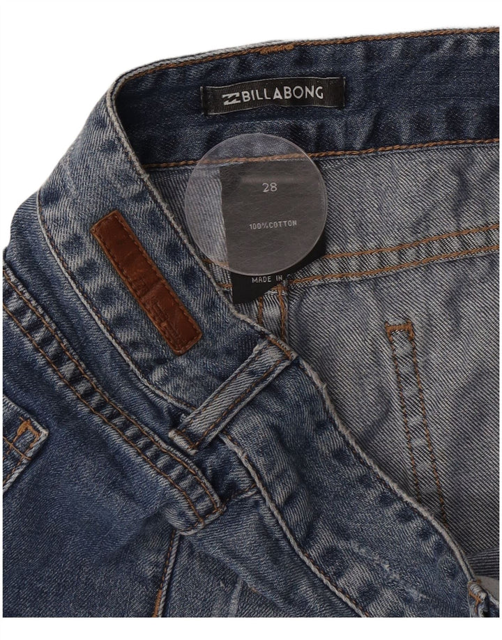 Billabong Womens Distressed Denim Shorts W28 Medium Blue Bomuld