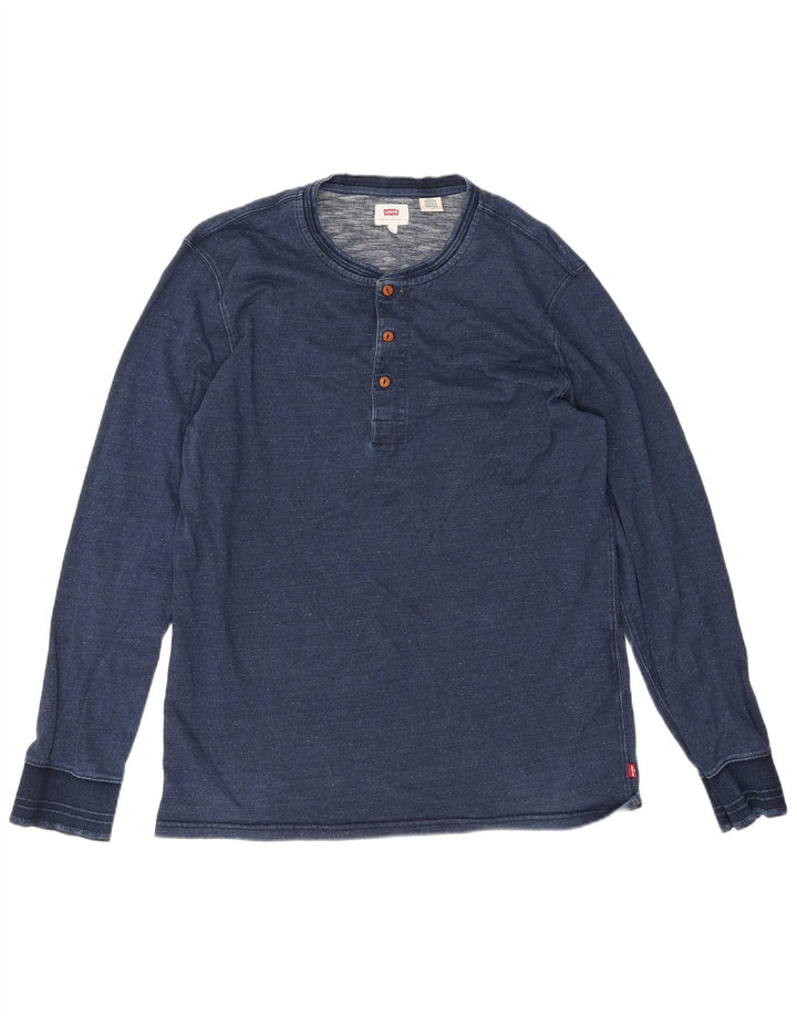 Levi's Herre Top Langærmet Stor Marineblå Bomuld