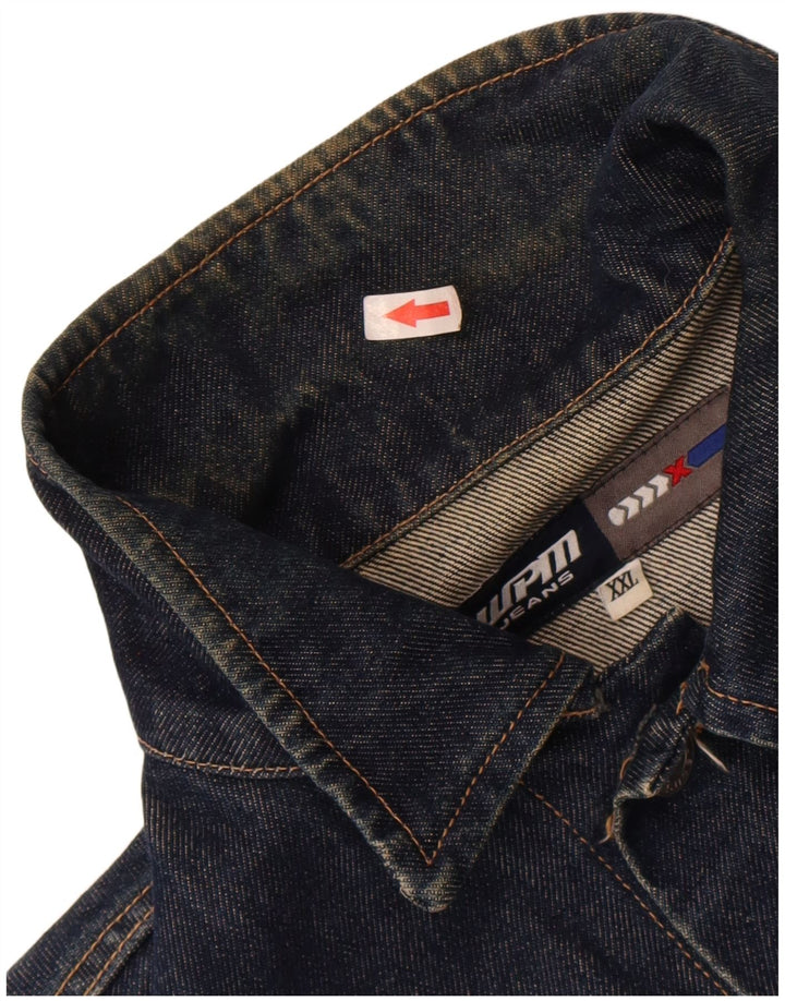 WPM Denimjakke til mænd UK 44 2XL Marineblå Bomuld