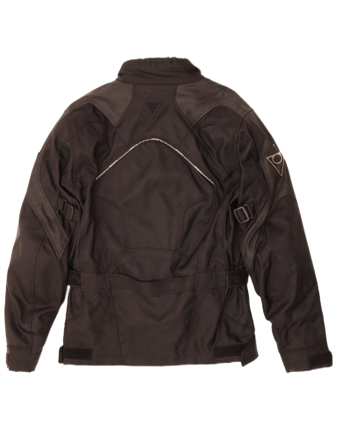 REVIT Womens Graphic Moto Racer Jacket UK 16 Large Black Colourblock
