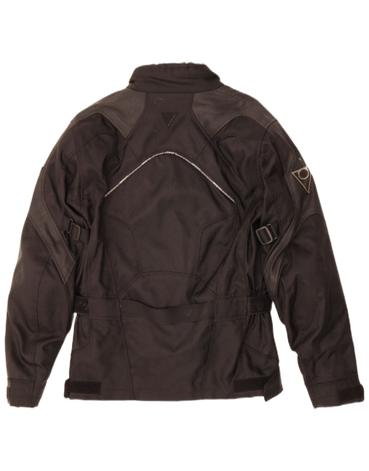 REVIT Womens Graphic Moto Racer Jacket UK 16 Large Black Colourblock