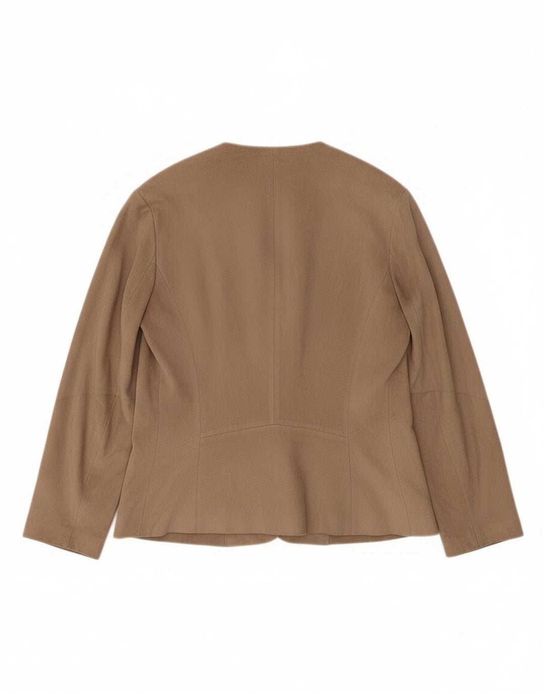 Zara dame cardigan top 3/4 ærmer UK 14 medium beige polyester