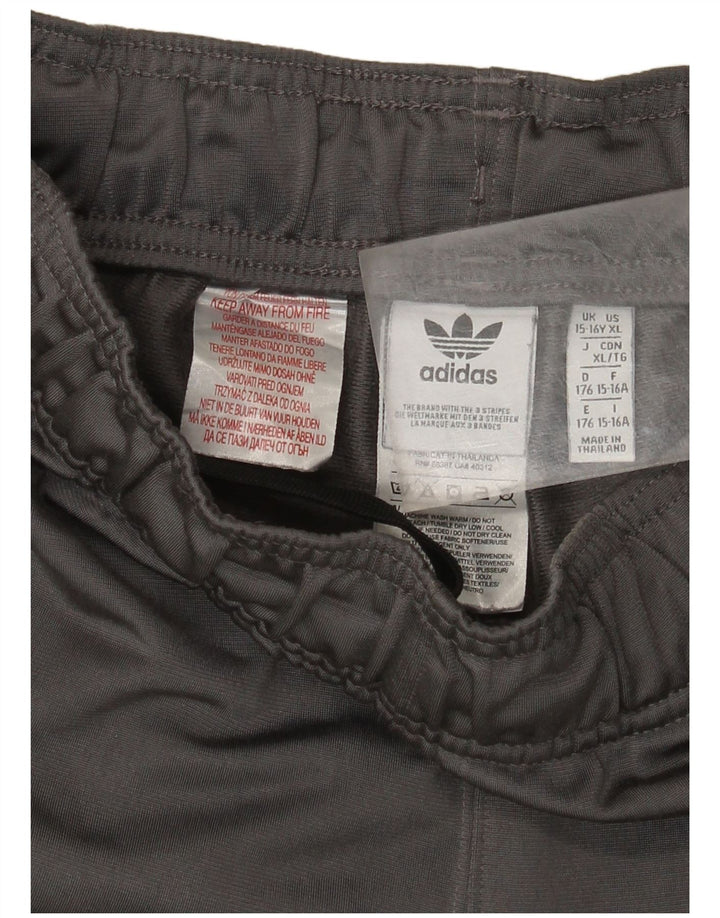 Adidas Drenge Træningsdragt Bukser Joggers 15-16 År Grå Polyester