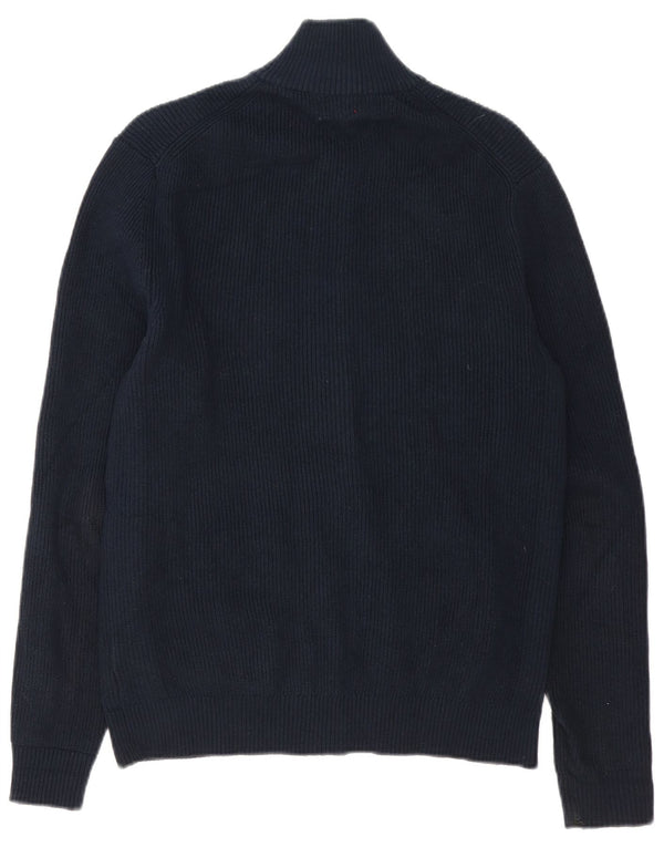 Marks & Spencer Herre cardigan sweater lille marineblå bomuld