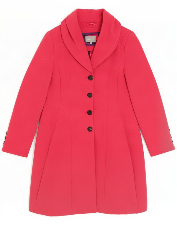 Marks & Spencer Womens Per Una Overfrakke UK 14 Large Pink Polyester