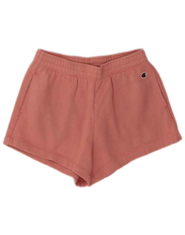 Champion Womens Sports Shorts UK 14 Medium Pink Bomuld