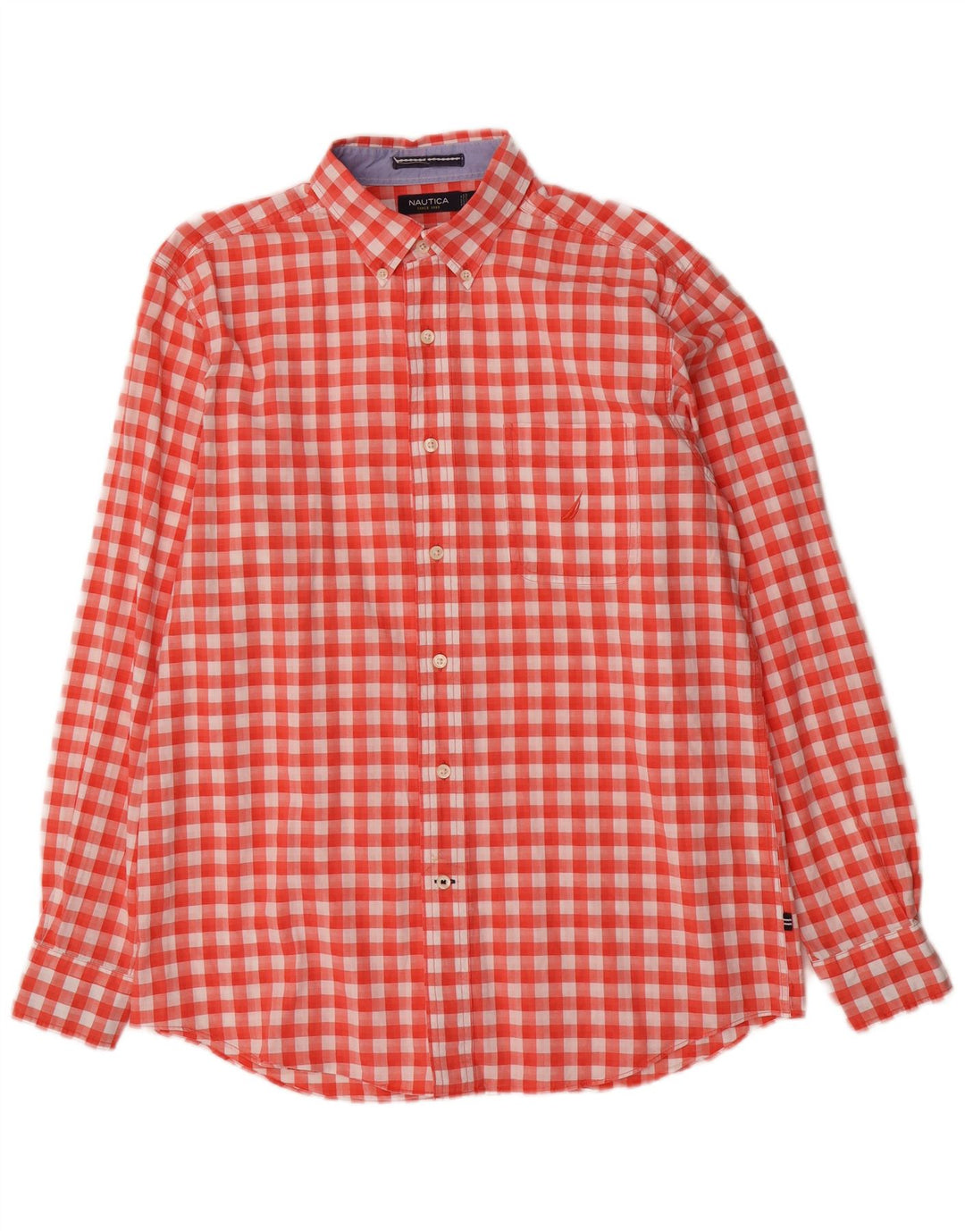 Nautica Herreskjorte Medium Rød Gingham Bomuld