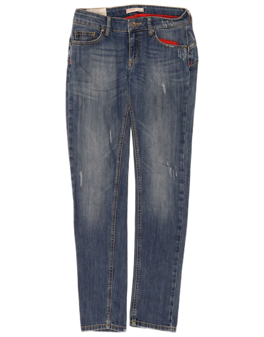 Liu Jo Dame Distressed Slim Jeans W29 L31 Blå Bomuld