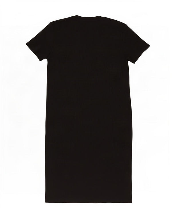 Zara Kortærmede Jumper Kjole til kvinder UK 18 XL Sort Polyester