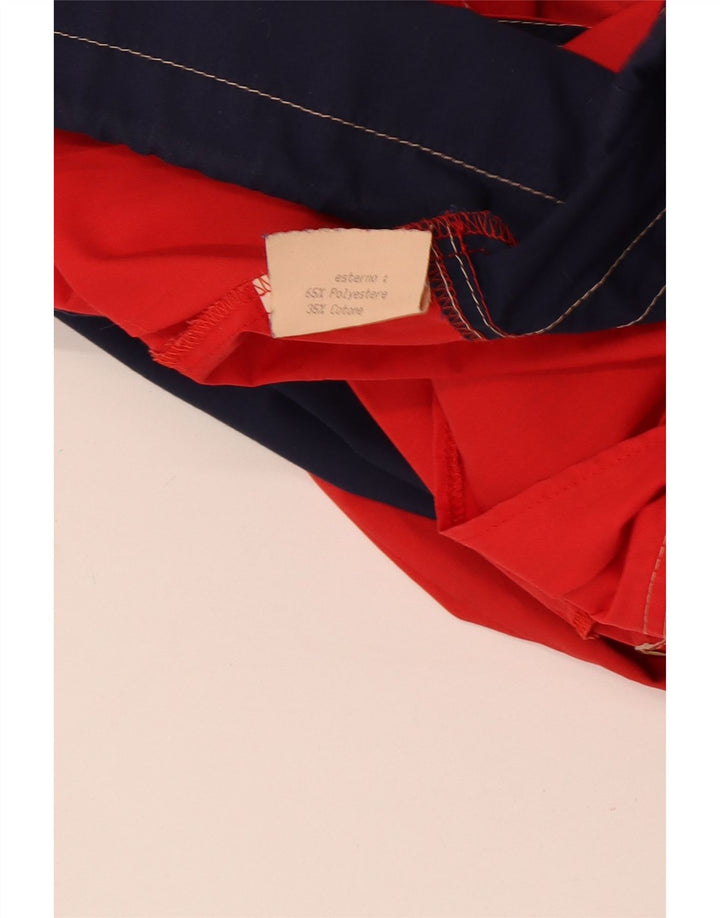 Vintage Kvinder Utility Jacket UK 16 Large Red Colourblock Polyester