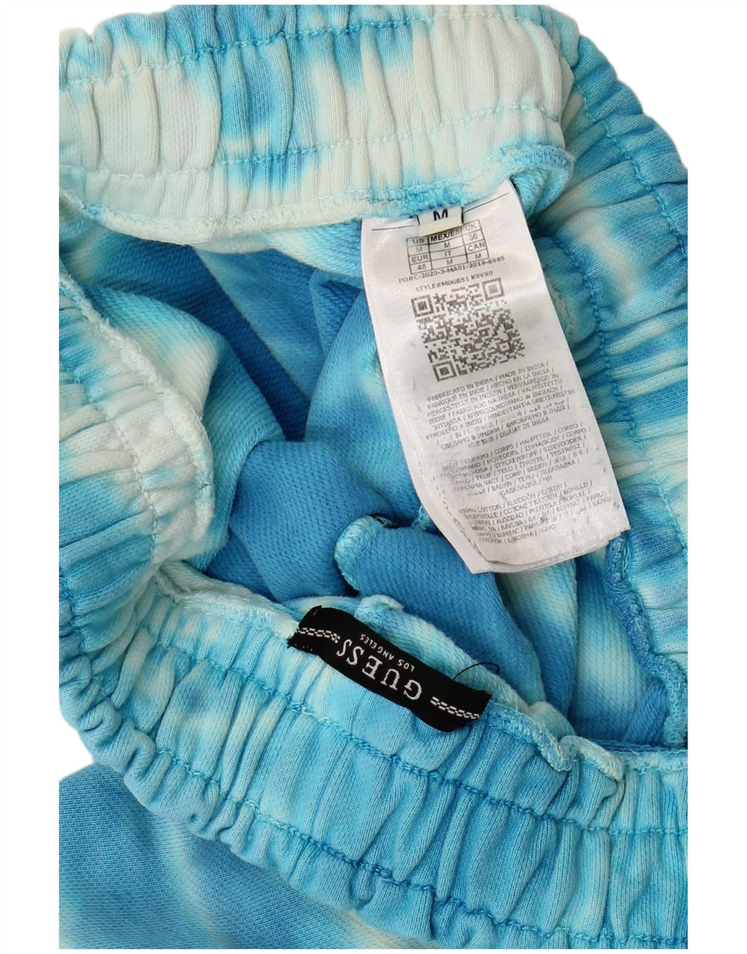 Guess Sports Shorts til mænd Medium Blue Tie Dye Bomuld