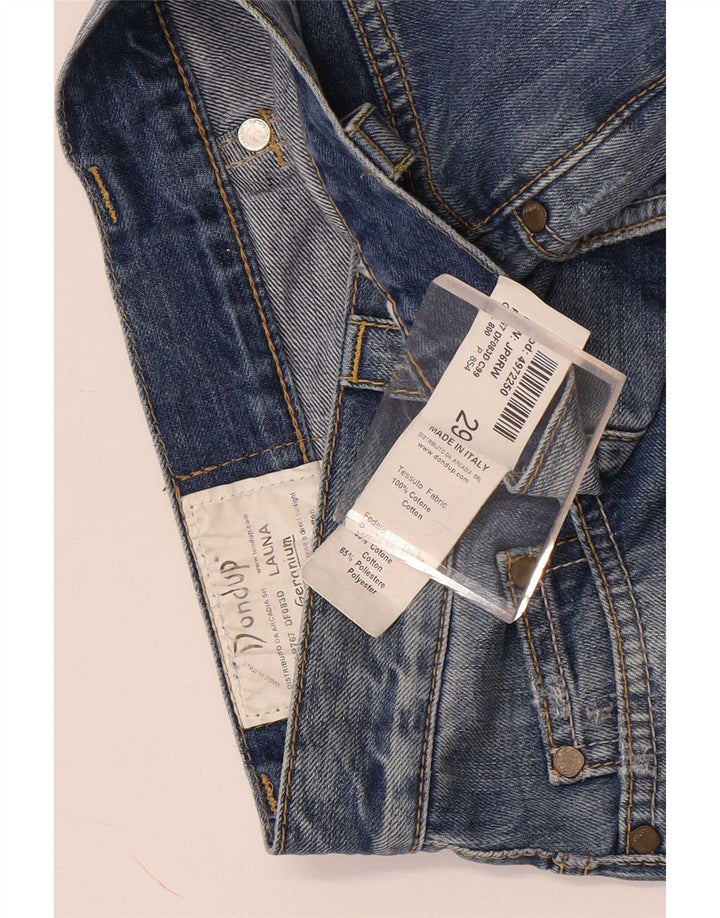 Dondup Dame højtaljede denimshorts W29 Medium Blue Bomuld