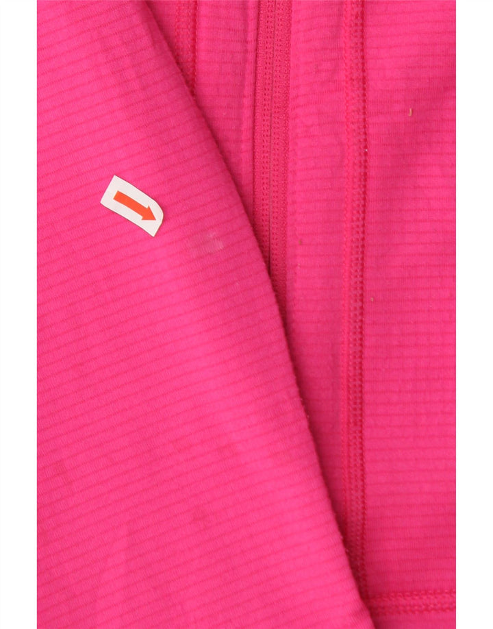 EDDIE BAUER Womens Zip Hoodie Sweater UK 14 Medium Pink Polyester Vintage Eddie Bauer and Second-Hand Eddie Bauer from Messina Hembry 