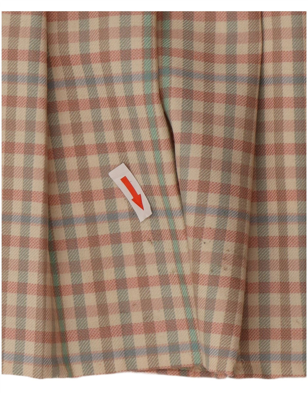 Vintage Dame Mini Nederdel IT 42 Medium W26 Flerfarvet Gingham Wool