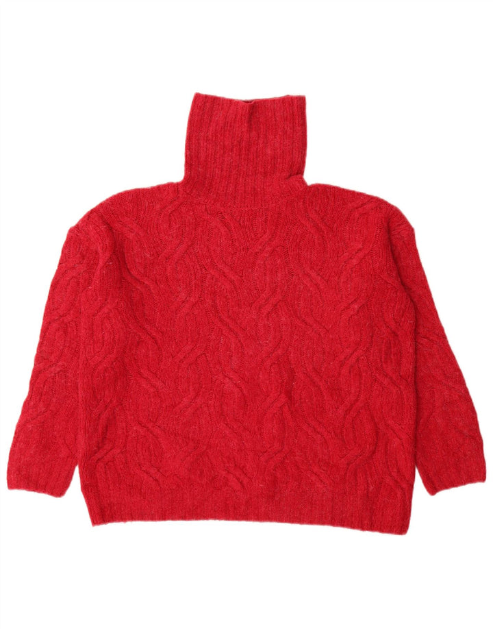 Marks & Spencer Dame Oversized Roll Neck sweater UK 10 Small Pink