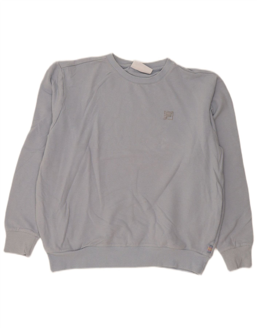 Fila Dame Sweatshirt Jumper UK 16 Stor Blå Bomuld