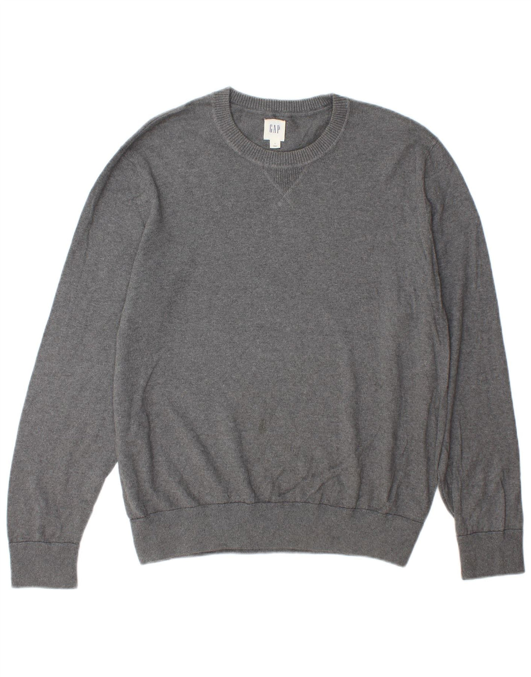 Gap Herre Crew Neck Jumper Sweater Stor Grå Bomuld