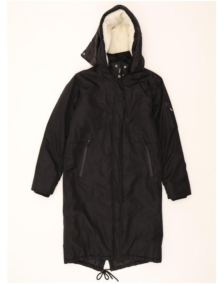 BENCH Womens Oversized Hooded Padded Coat UK 10 Small  Black Polyester Vintage Bench and Second-Hand Bench from Messina Hembry 