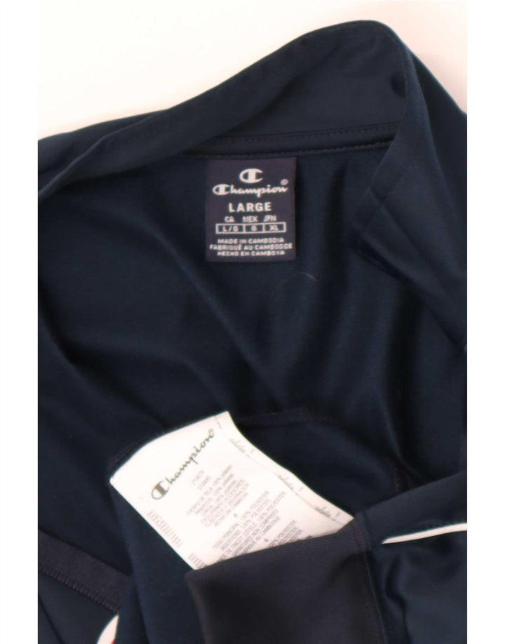 Champion Herre grafisk træningsdragt Topjakke Stor marineblå polyester