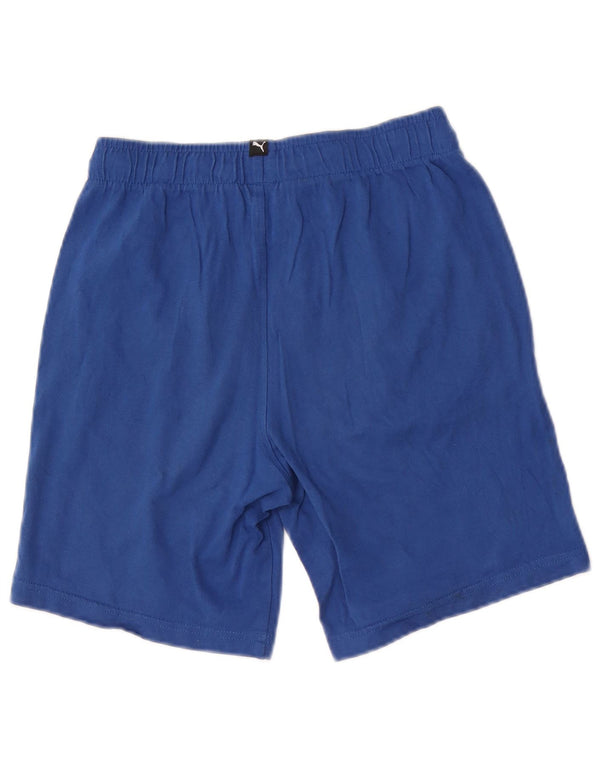 Puma drenge grafiske sportsshorts 13-14 år blå bomuld
