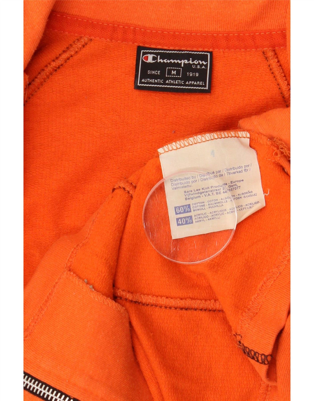 Champion Kvinders grafisk Crop Top UK 12 Medium Orange Colourblock