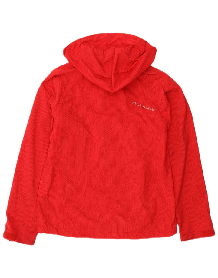 Helly Hansen Regnjakke med hætte til mænd UK 36 Lille rød polyamid