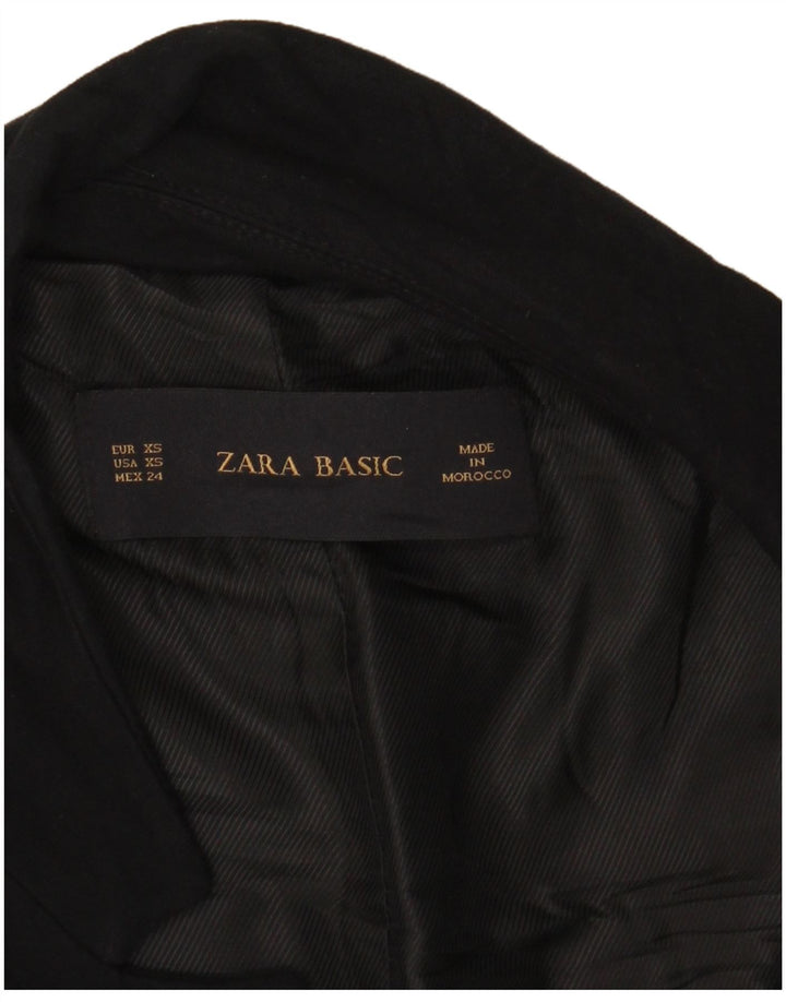Zara Womens Open Oversized Blazer Jacket UK 6 XS Sort