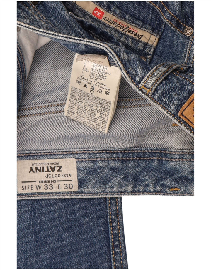 Diesel Dame Zatiny Regular Bootcut Jeans W33 L30 Blå Bomuld