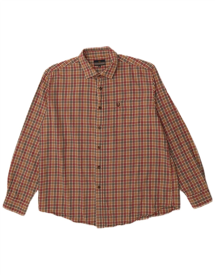 LINCOLN Mens Flannel Shirt XL Multicoloured Check Cotton