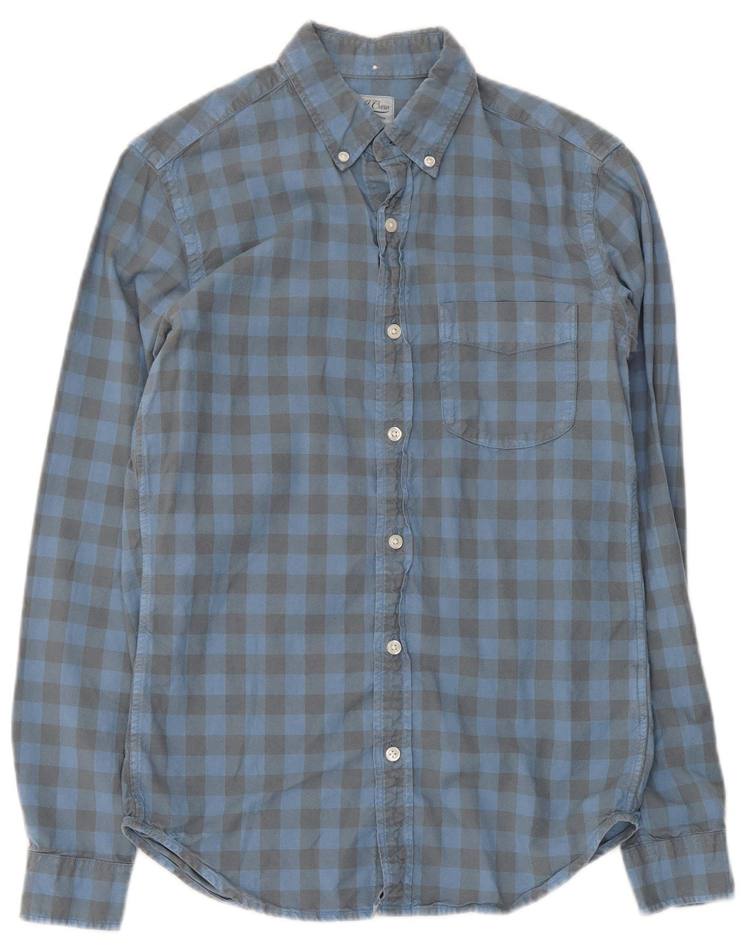J. Crew Herre Slim Flanellskjorte XS Blå Gingham Bomuld