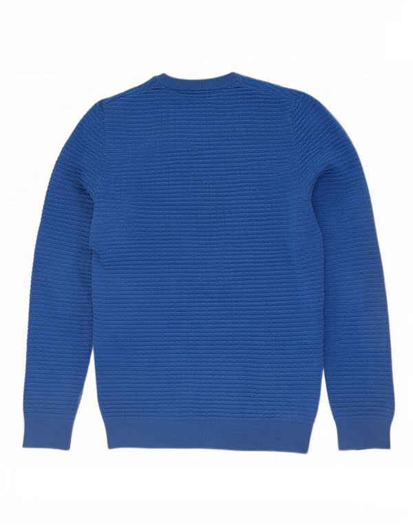Zara Herre sweater med rund hals, lille blå
