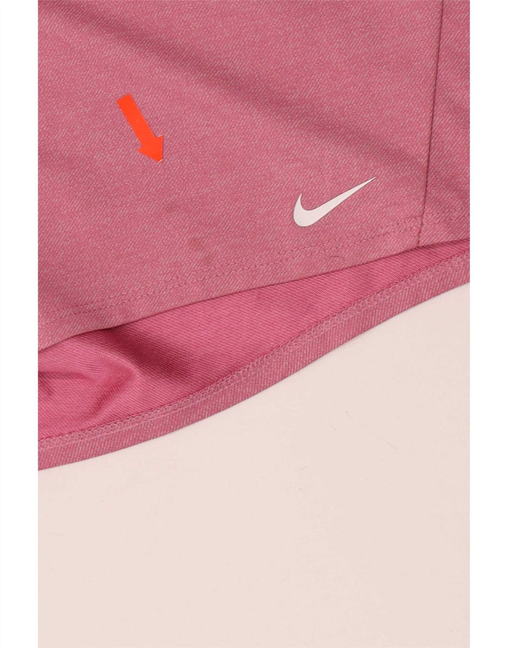 Nike Dame Dri Fit sportsshorts UK 14 Medium Pink Polyester