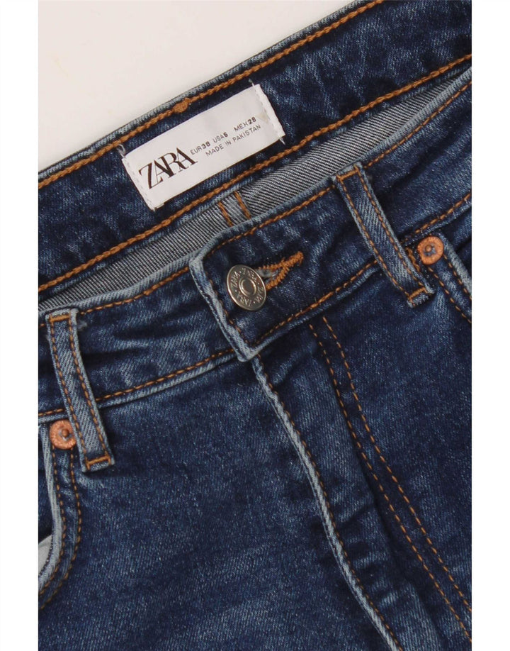 Zara Dame Straight Jeans EU 38 Small W28 L33 Blå