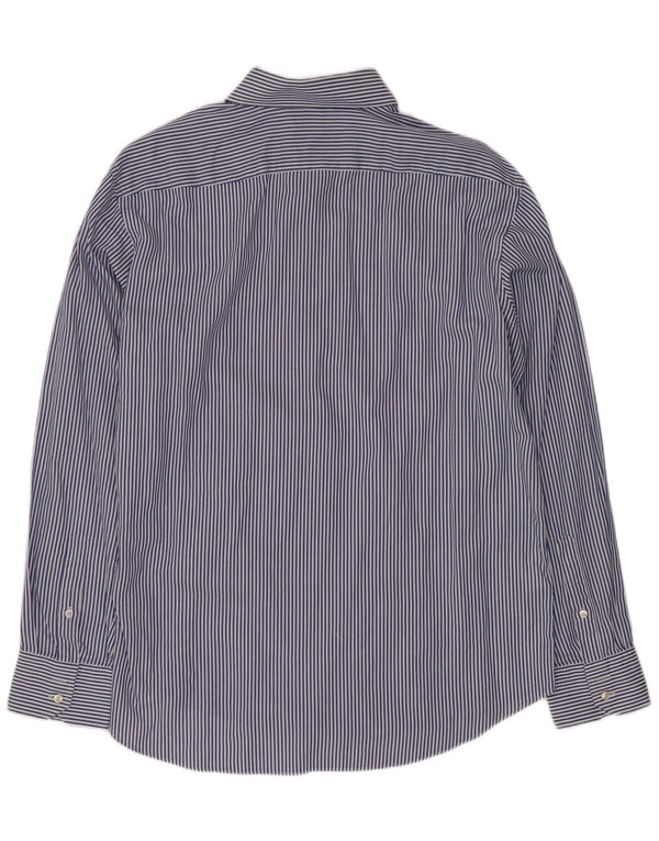 Hugo Boss Herreskjorte str. 43 17 XL Blå nålestribet bomuld