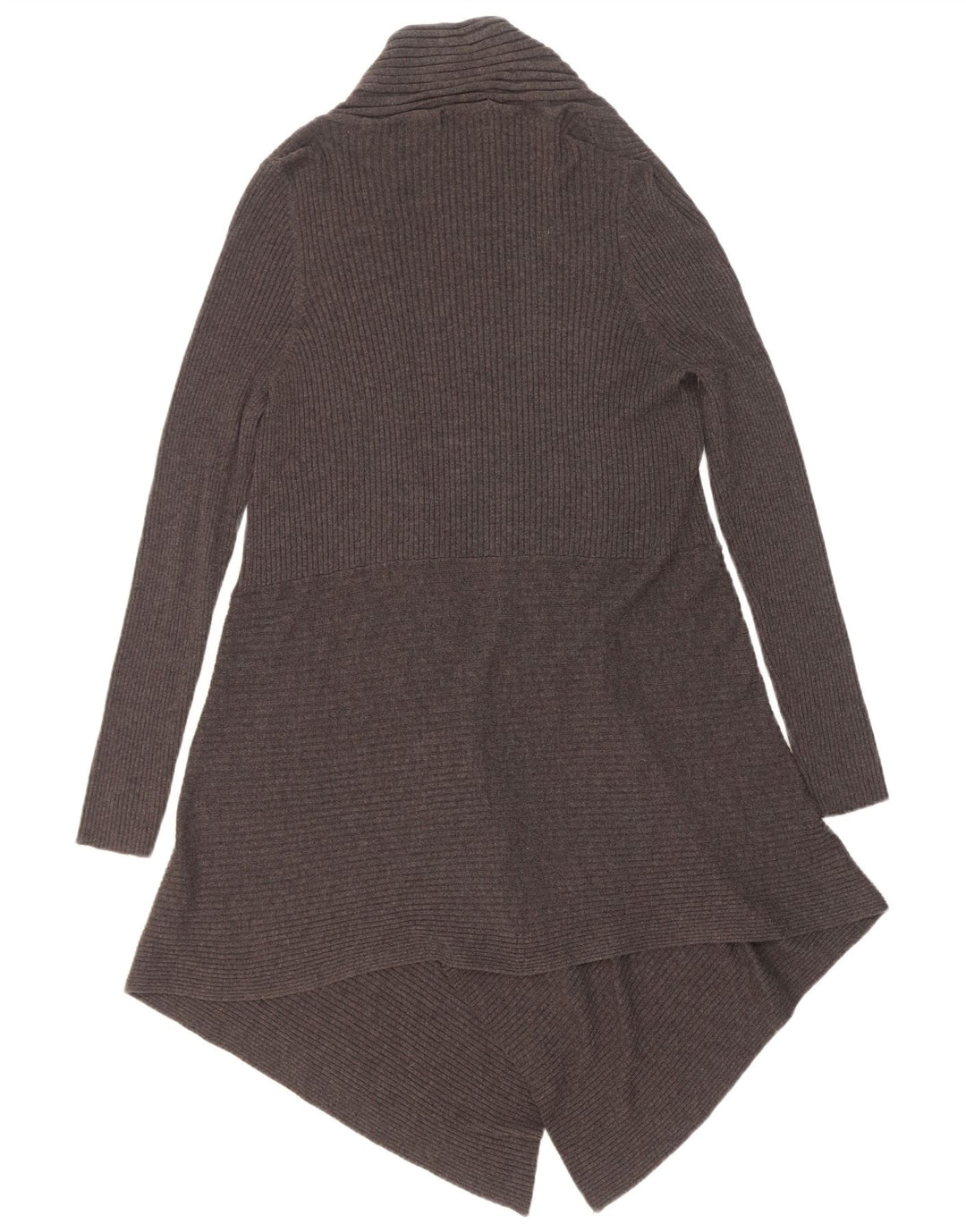 Marks & Spencer Dame Asymmetrisk Åben Cardigan Sweater UK 8 Small Grey