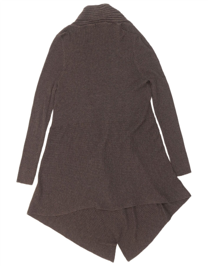 Marks & Spencer Dame Asymmetrisk Åben Cardigan Sweater UK 8 Small Grey