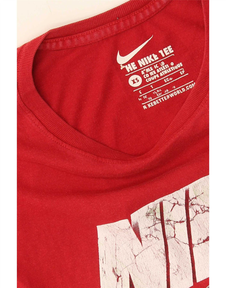 Nike Grafisk T-shirt top XS til mænd, rød