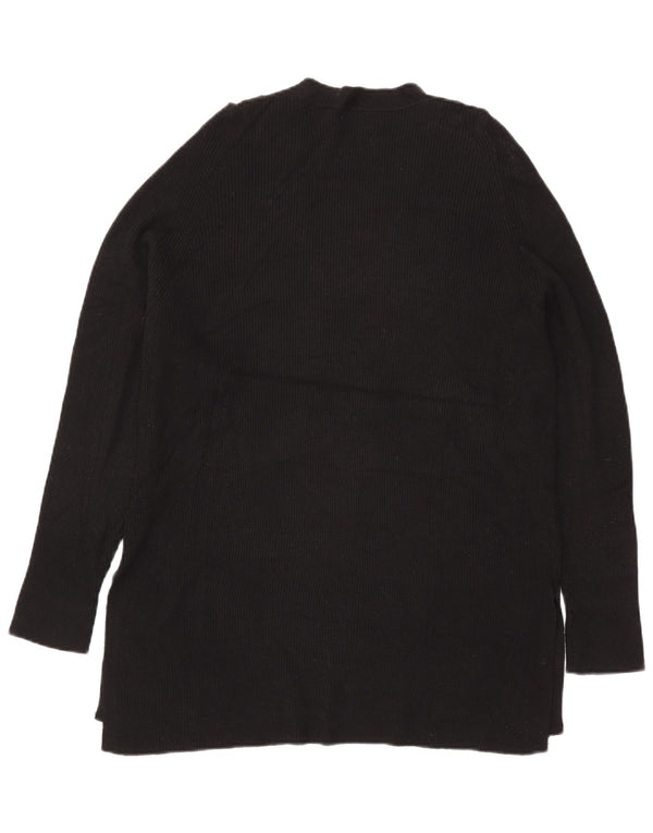 Marks & Spencer Dame Longline V-hals sweater UK 16 Large Black