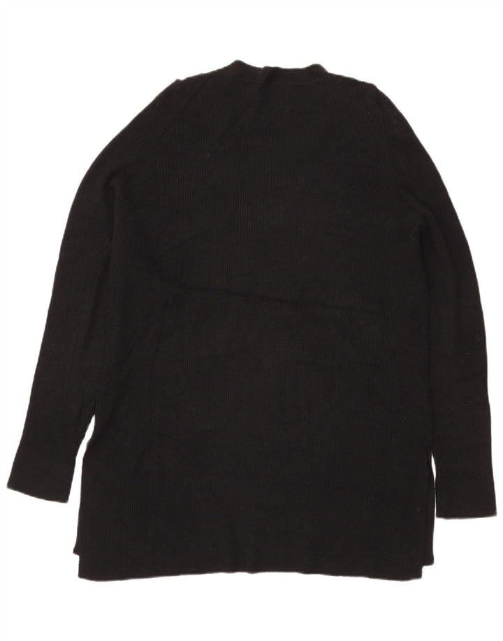 Marks & Spencer Dame Longline V-hals sweater UK 16 Large Black