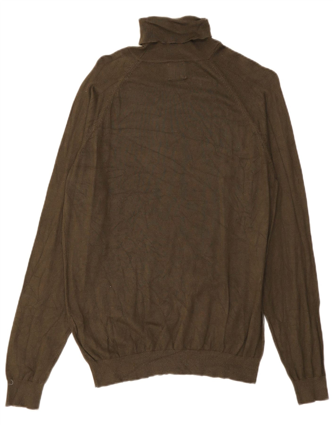 Zara Dame Rullehals sweater UK 14 Medium Green Viscose