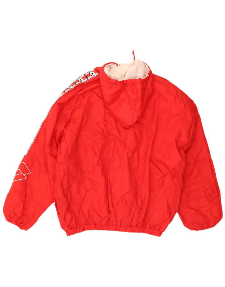 Lotto Herre Graphic Graphic Windbreaker Jacket UK 40 Large Red Nylon