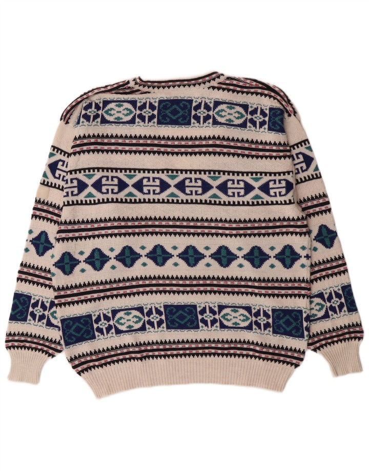 Maremma Herre V-hals sweater IT 50 Medium Off White Polyakryl